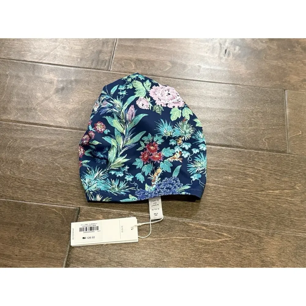 Janie & Jack Tropical Floral Swim Headwrap Swim Cap JJ May Summer 10 To 12 NWT